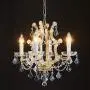 Saint Mossi Crystal Maria Therese Gold Chandelier Lighting 4 Lights H17” W18''