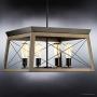 Luxury Industrial Chic Chandelier, Medium Size: 12''H x 20''W, with Modern Farmhouse Style Elements, Olde Bronze Finish, UHP2122 from The Berkeley Collection by Urban Ambiance