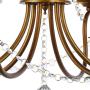 A1A9 Modern 6 Light Candle Style Chandelier with Crystal Accents, Simple Classic/Traditional Pendant Light, Kitchen Island Ceiling Light Fixtuer for Entryway, Hallway, Dining Room and Foyer (Gold)