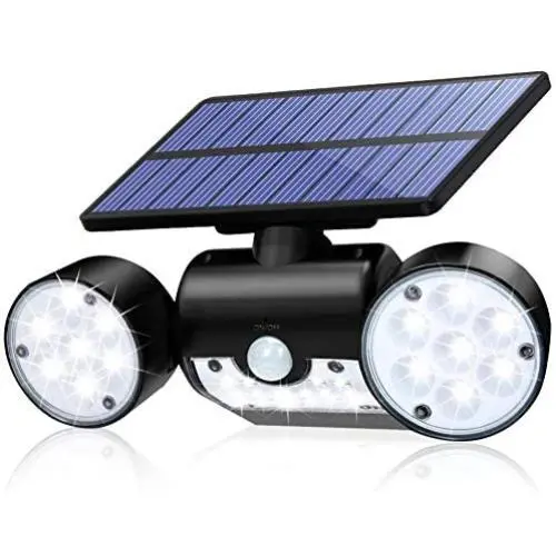 CINOTON Solar Flood Lights Outdoor Motion Sensor 30 LED Solar Light Dual Head Spotlights IP65 Waterproof 360°Rotatable Solar Landscape Light for Yard Garage Patio Porch CINOTON Solar Flood Lights Outdoor Motion Sensor 30 LED Solar Light Dual Head Spotlights IP65 Waterproof 360°Rotatable Solar Landscape Light for Yard Garage Patio Porch
