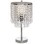 Popity home Elegant Decorative Chrome Living Room Bedside Crystal Table Lamp,Desk Lamp with Crystal Shade for Bedroom Living Room Coffee Table Bookcase