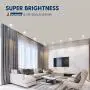 BBounder LED Recessed Lighting 4 Inch 12Pack, Dimmable, Damp Rated, LED Downlight with Baffle Trim, 8.5W=60W 650LM 5000K Can Lights, Simple Retrofit Installation - UL + Energy Star