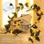 WILLBOND Artificial Sunflower String Lights 30 LED 7.2 ft Sunflower Home Decor Sunflower Battery Operated String Fairy Lights for Indoor Bedroom Wedding Home Garden Decor, Warm White