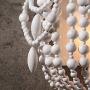 Jiuzhuo Classic Style Distressed White Wood Beaded 1-Light Decorative Indoor Wall Sconce Light