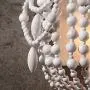 Jiuzhuo Classic Style Distressed White Wood Beaded 1-Light Decorative Indoor Wall Sconce Light