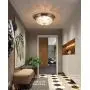 SEELIGHT Lighting, 3-Light Chrome Finish Crystal LED Flush Mount Light Fixture, Ceiling Light for Bedroom, Dining Room, Hallway Etc. LED Bulbs Included