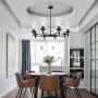 VINLUZ Contemporary Chandeliers Large 8 Lights Oil Rubbed Bronze Modern Lighting Fixtures Hanging Clear Glass Shades Pendant Light for Dining Room Living Room Kitchen