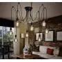 NOXARTE Ceiling Spider Lamp Industrial Hanging Pendant Light Adjustable Wire Indoor Lighting Fixture for Bedroom Living Room 8 Lights