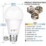 Dusk to Dawn Light Sensor Bulbs, A19 12W(100 Watt Equivalent) LED Auto On Off Light Bulbs, 1200 Lumens, E26 Base, Daylight White 5000K Smart Sensor Lights Outdoor Indoor for Porch Garage Yard, 4-Pack Dusk to Dawn Light Sensor Bulbs, A19 12W(100 Watt Equivalent) LED Auto On Off Light Bulbs, 1200 Lumens, E26 Base, Daylight White 5000K Smart Sensor Lights Outdoor Indoor for Porch Garage Yard, 4-Pack