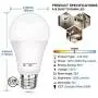 Dusk to Dawn Light Sensor Bulbs, A19 12W(100 Watt Equivalent) LED Auto On Off Light Bulbs, 1200 Lumens, E26 Base, Daylight White 5000K Smart Sensor Lights Outdoor Indoor for Porch Garage Yard, 4-Pack