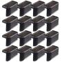 Solar deck lights 16 Pcs Solar Powered step Lights LED Waterproof Lighting forOutdoor,Patio,Stair,Yard,Path,Railing,Pool, Balcony,Wall,Garden,pathway,walkway and Driveway and Fences Decorations(Black)