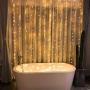 Auhavor Curtain Lights 594 String Lights Fairy Curtain Window 8 Modes Twinkle Lights Warm White String Lights Waterproof Decorative Indoor Outdoor String Lights for Bedroom, Patio, Parties, Weddings