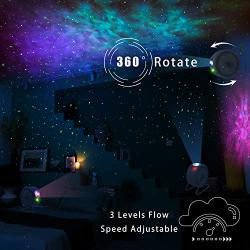 Star Projector, MEETPEAK Laser Galaxy Projector with 7 Colors LED Nebula for Kids Bedroom Night Light Projector Built-in Music Speaker & Timing, Remote Control Mood Light Ambiance Party Bar Decor