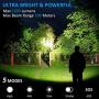 morpilot Headlamp, 1200 Lumens USB Rechargeable Head Lamps, IPX 65 Waterproof Headlight with Adjustable Headband, 5 Modes Led Headlamp Flashlight for Outdoor Camping Hiking Hard Hat Light, Set of 2