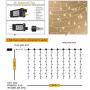 Window Curtain String Light Wedding Party Home Garden Bedroom Backdrop Outdoor Indoor Wall Super Cute Decoration, Warm White