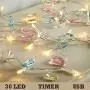 Valentines Decorations Sting Lights Battery Operated, - 30 LED 11 ft Diamond Lights for Bedroom Holidays Party Wedding Decorations