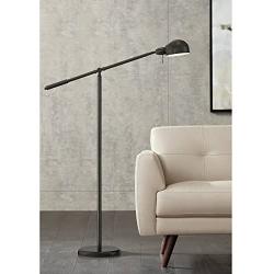 Dawson Modern Pharmacy Floor Lamp Dark Bronze Adjustable Boom Arm and Head for Living Room Reading Bedroom Office - 360 Lighting