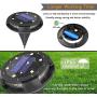 Solar Ground Lights Outdoor - Solar Garden Disk Lights,Multi-Color Auto-Changing 10 LED Waterproof In-Ground Outdoor Landscape Lighting for Lawn Patio Pathway Yard Deck Walkway Flood Light (4 Pack)