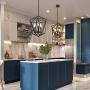 VINLUZ 3 Light Industrial Farmhouse Chandeliers Oil Rubbed BronzeMetal Geometric Lantern Pendant Lighting, Candle-Style Hanging Light Fixtures Ceiling for Kitchen Island Dining Room Bedroom