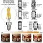 LiteHistory e12 led Bulb dimmable g16.5 Light Bulb 6W Equal 60 Watt Light Bulb 600lm AC120V e12 Candelabra Bulb 60 Watt for Chandeliers,Ceiling Fan,Vanity Warm White 2700K Globe e12 Light Bulb 6Pack