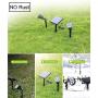 YINGHAO Solar Spot Lights with Separated Upgrade Solar Panel, IP65 Waterproof, Solar-Powered LED Landscape Spotlights, 2-in-1 Installation, for Garden Yard Flag Pole Tree Wall Ground, White, 2 Lights