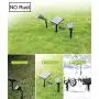 YINGHAO Solar Spot Lights with Separated Upgrade Solar Panel, IP65 Waterproof, Solar-Powered LED Landscape Spotlights, 2-in-1 Installation, for Garden Yard Flag Pole Tree Wall Ground, White, 2 Lights