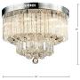 Saint Mossi Chandelier Modern K9 Crystal Raindrop Chandelier Lighting Flush Mount LED Ceiling Light Fixture Pendant Lamp for Dining Room Bathroom Bedroom Livingroom 9 G9 Bulbs Required H12'' X D18''