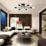 TULUCE Black Vintage Metal Semi Flush Mount Ceiling Light, Modern Style Chandelier 6- Light Ceiling Lamp Sputnik Lighting for Kitchen Dining Room Living Room Foyer