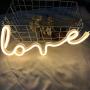 iceagle Love Neon Signs for Wall Decor,USB or Battery Decor Light,Neon Light for Bedroom,LED Neon Decorative Lights for Christmas,Party,Girls Living Room(Warm White)
