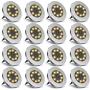 LCARED Solar Ground Lights,Disk Lights Outdoor Waterproof 8 LED Landscape Lighting Solar Powered Garden Lights for Pathway, Yard, Deck, Patio, Walkway (16 Packs Warm White) …