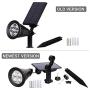 T-SUN Solar Spotlights LED Outdoor Wall Light, IP65 Waterproof, Auto-on at Night/Auto-Off by Day, 180°Angle Adjustable for Tree, Patio, Yard, Garden, Driveway, Stairs, Pool Area (Green-2pack)