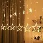 BHCLIGHT 12 Stars 138 LED Star Lights, Star String Lights for Bedroom with 8 Lighting Modes, Waterproof Fairy Lights for Bedroom, Wedding, Party, Christmas Decorations Lights - Warm White