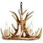 Resin Antler Chandelier 3 Light, Antler Lighting Vintage Style Deer Horn Ceiling Light for Living Room,Bar,Cafe, Dining Room
