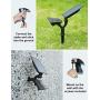 VOSONX Solar Spot Lights Outdoor - Adjustable Wireless Waterproof Solar Powered Landscape Spotlights 2-in-1 Outdoor Solar Lights for Yard Garden Driveway Porch Walkway Pool Patio (Cold White)