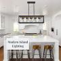 Modern Farmhouse Chandelier – Dining Room Lighting Fixtures Hanging, Pendant Light Chandeliers for Dining Rooms, Farmhouse Kitchen Island Lighting, Pool Table Light