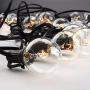 25Ft String Lights, G40 Outdoor Globe String Lights with 27 Clear Globe Edison Bulbs(2 Spare), Edison String Lights for Patio Weddings, Indoor/ Outdoor Commercial Decor, 5 Watt/E12 Base- Black Wire