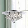 Bestier Modern Pendant Crystal Raindrop Chandelier Lighting LED Ceiling Light Fixture Lamp for Dining Room Bathroom Bedroom Livingroom G9 LED Bulbs Required Diameter 17.7 inch Height 7.5 in