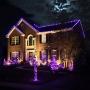 FULLBELL LED String Lights Fairy Twinkle Decorative Lights 200 LED 65.6 Feet with Multi Flashing Modes Controller for Kids Bedroom, Wedding, Chirstmas Tree, Festival Party, Garden, Patio (Purple)