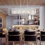 NOXARTE Rectangle Chandelier Lighting Crystal Raindrop Ceiling Pendant Light Fixture for Dining Room Hotel Bedroom