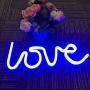 Fancci Blue Love Neon Sign, Decorative Neon Signs for Wall Decor, Cute Neon Light Sign, USB/Battery Love Led Signs Neon Lights for Bedroom, Kids Room, Party, Christmas, New Year Decor (Blue)