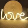Fancci Love Neon Sign, Decorative Love Neon Signs for Wall Decor, Cute Neon Light Sign, USB/Battery Led Signs Neon Lights for Bedroom, Kids Room, Party, Birthday, Christmas (Warm-White)