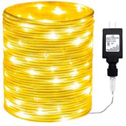 98ft Outdoor Led Rope Lights String with 300 LEDs Waterproof Decoration Starry Fairy Lights Plug in for Bedroom, Home, Garden, Patio Decor (98FT, Warm White)