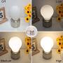 Touch Control Table Lamp, 3-Way Dimmable Small Table Lamp, Night Light Bedside Lamp with Opal Glass Shade Silver Base, Ambient Light Little Modern Lamp for Bedroom, Living Room, B11 Led Bulb Included