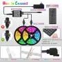 LED Strip Lights,32.8ft RGB Color Changing LED Light Strip Kit,10m SMD 5050 Flexible LED Tape Lights with 44 Key IR Remote Controller and Power Supply LED Lights for Home Room Party Holiday Decoration