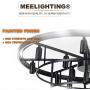 Meelighting 24 Lights Empress Crystal Chandelier Lighting Modern Contemporary Chandeliers Pendant Ceiling Lamp Lights Fixture 7-Tier for Dining Room Living Room Hotel Showroom W39.4''