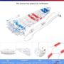 Semicircle lamp American flag lights, 243 LED lights, indoor and outdoor available, outdoor lighting, Christmas, garden, party, and so on, Waterproof LED lights, energy saving, energy-saving, low volt