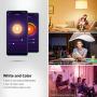 Smart WiFi Light Bulbs, LED Color Changing Lights, Works with Alexa & Google Home, RGBW 2700K-6500K, 60 Watt Equivalent, Dimmable with App, A19 E26, No Hub Required, 2.4GHz WiFi (2 Pack)