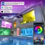 80ft LED Strip Lights, Music Sync Color Changing LED Light Built-in Mic, Bluetooth APP Controlled DIY Color Options Rope Lights, 5050 RGB LED Light Strip(APP+Remote+Mic+Music)