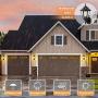 FUDESY 2-Pack Motion Sensor Exterior Light Fixture,Plastic Front Porch Light with 8W Edison Filament Bulbs,Waterproof Outdoor Lanterns for Garage,Yard,Patio,FDS616EPIRB2