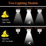 Solar Motion Sensor Light Outdoor, F-TECK 500 Lumens 10 LEDs Super Bright Upgraded Wireless Waterproof Solar Wall Fence Post Lights Mount Deck Lighting Auto On/Off 2 Modes 2 Pack